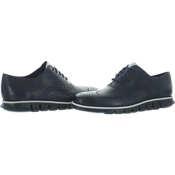 Cole Haan Zerogrand Men's Brogue Leather Wingtip Oxfords Used - Picture 4 of 5